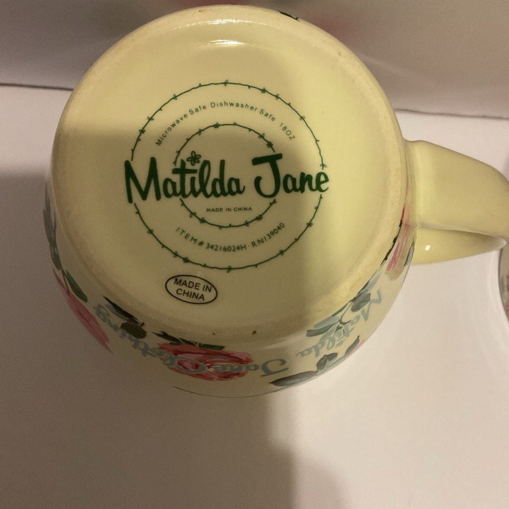 Matilda Jane Mix & Mingle 18 oz 2 Coffee Tea Mugs Bundle Floral Garden Rose - Picture 5 of 9